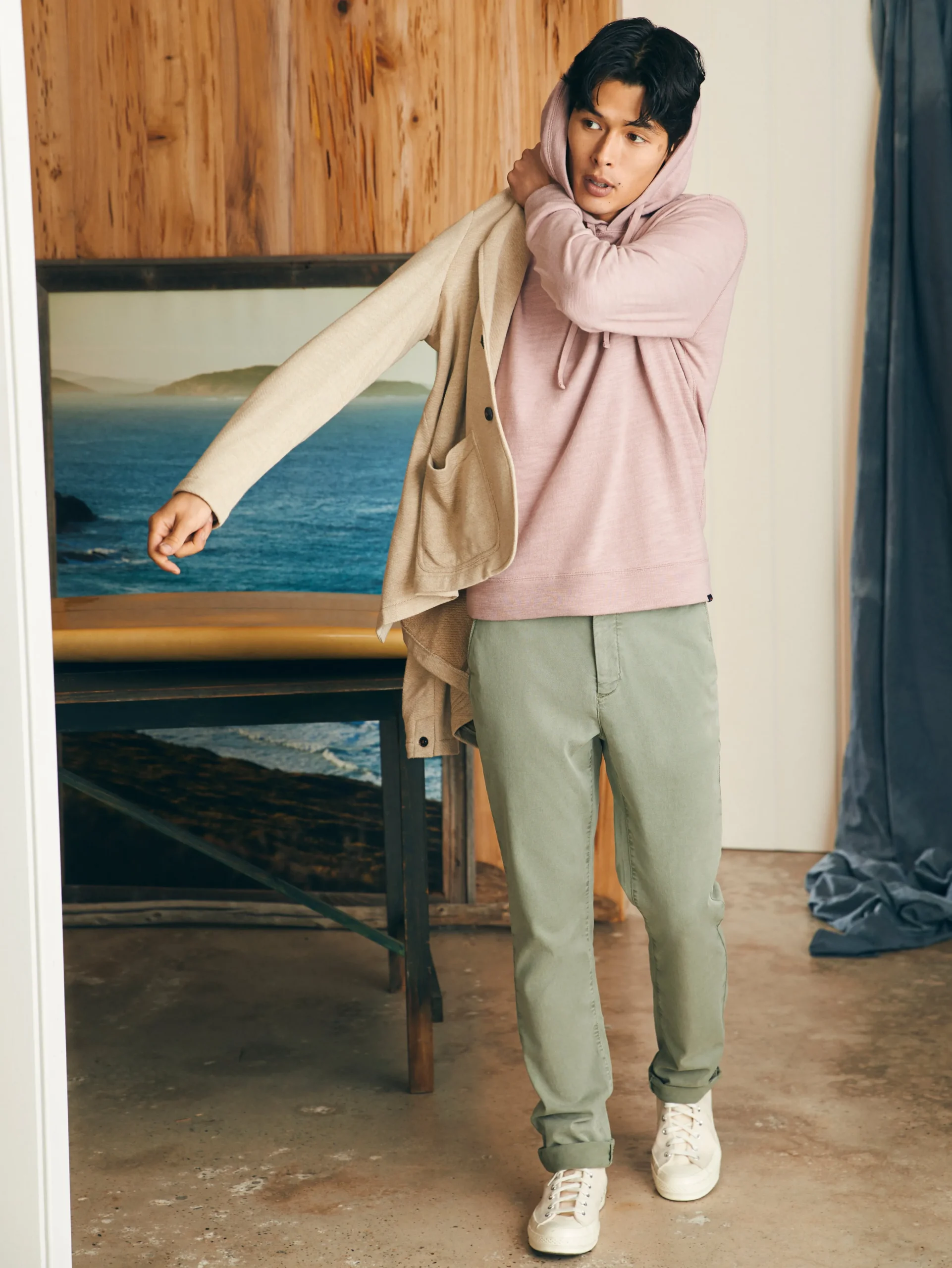 Faherty Brand Sunwashed Slub Hoodie -^ Hoodies & Sweatshirts|Lounge