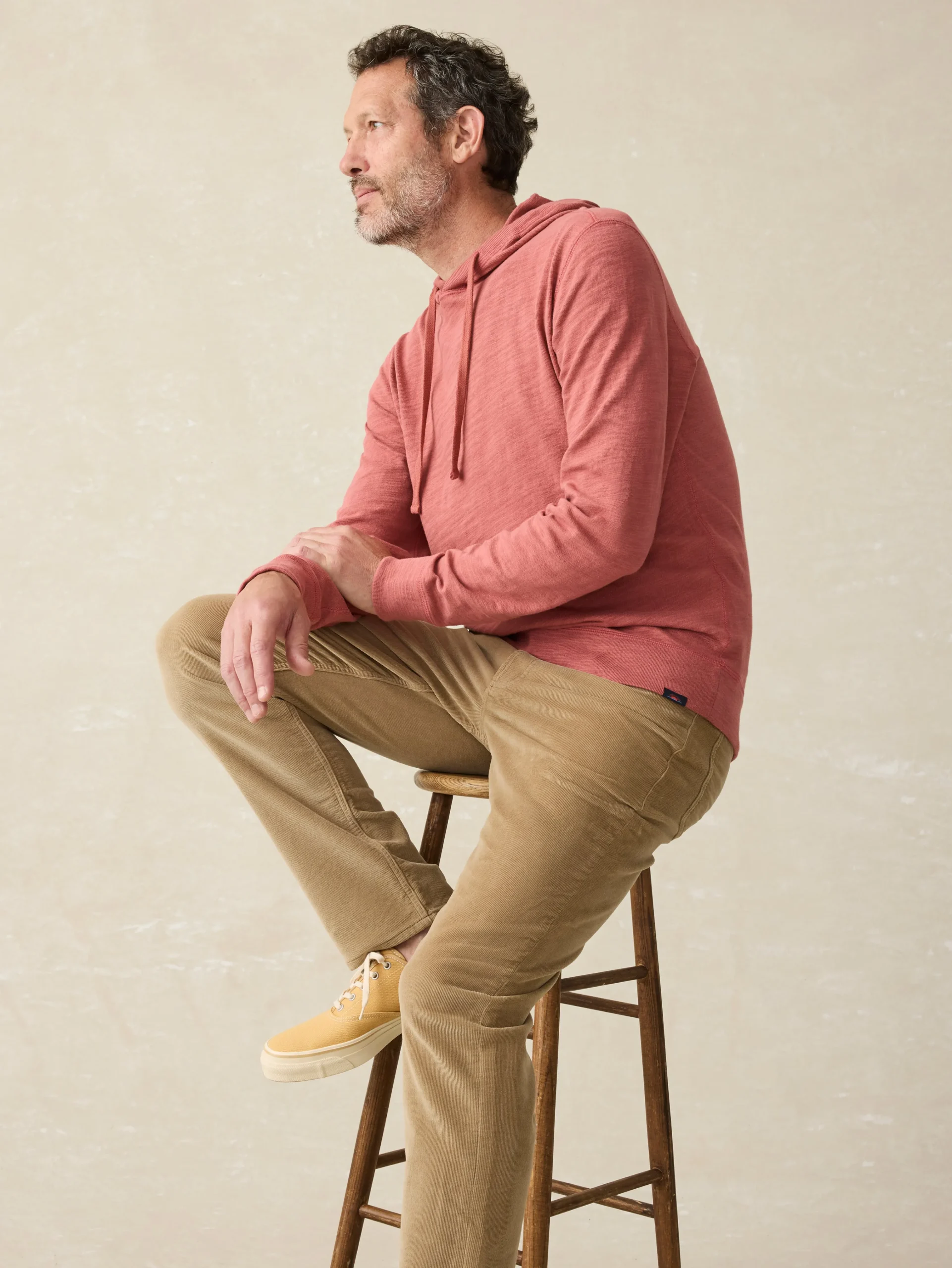 Faherty Brand Sunwashed Slub Hoodie (Tall) -^ Hoodies & Sweatshirts