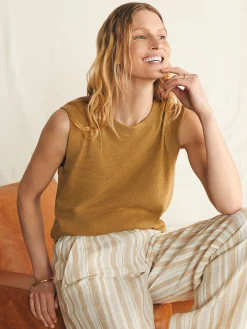 Faherty Brand Sunwashed Slub Muscle Tank -^Women T-Shirts
