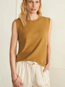 Faherty Brand Sunwashed Slub Muscle Tank -^Women T-Shirts