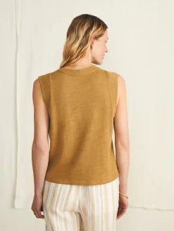 Faherty Brand Sunwashed Slub Muscle Tank -^Women T-Shirts