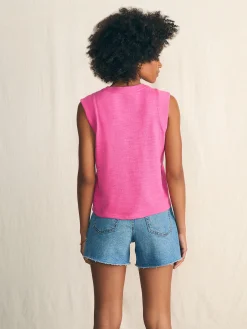 Faherty Brand Sunwashed Slub Muscle Tank -^Women T-Shirts