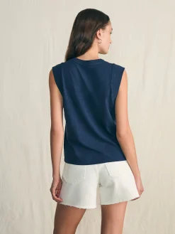 Faherty Brand Sunwashed Slub Muscle Tank -^Women T-Shirts