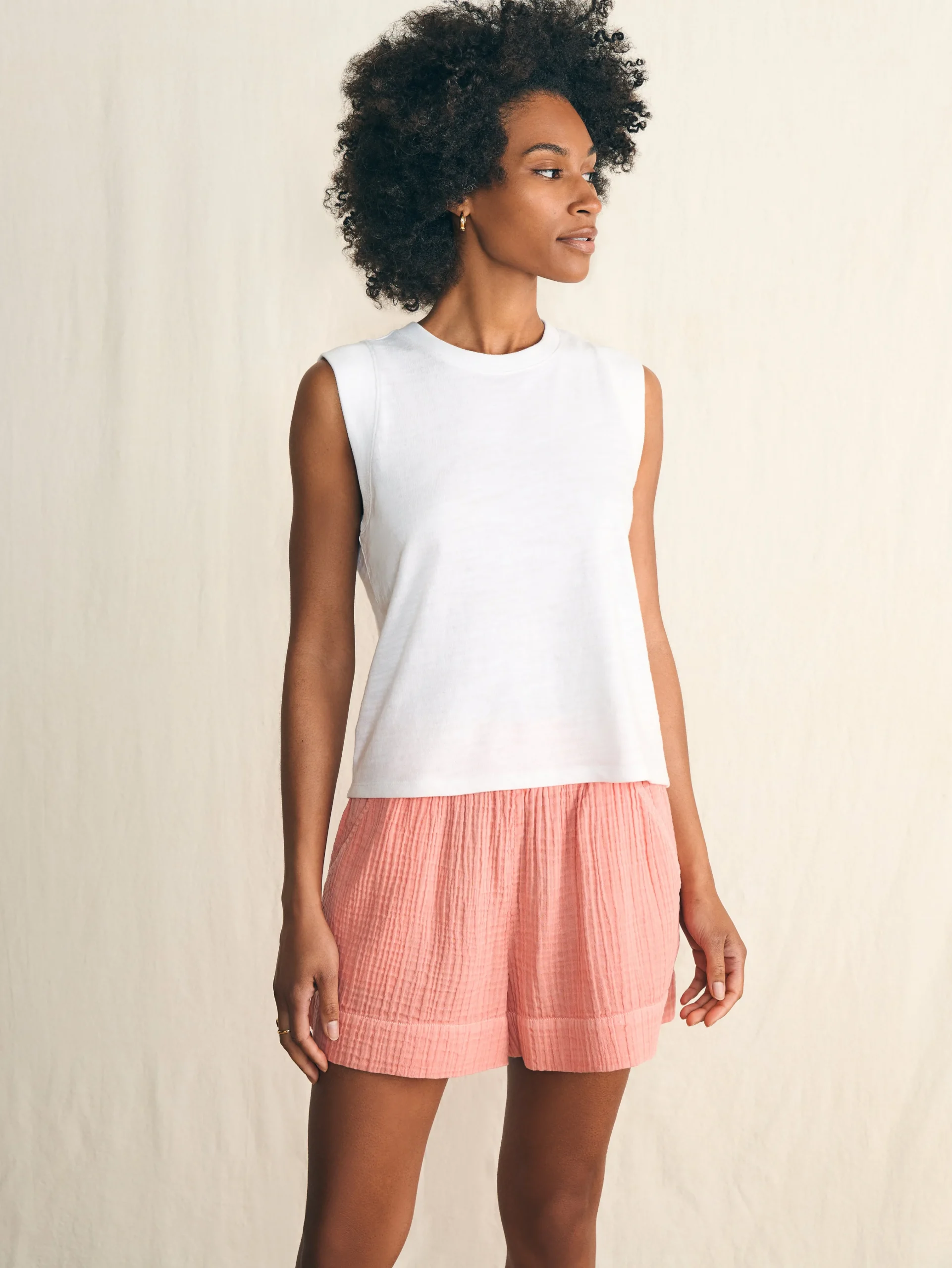 Faherty Brand Sunwashed Slub Muscle Tank -^Women T-Shirts