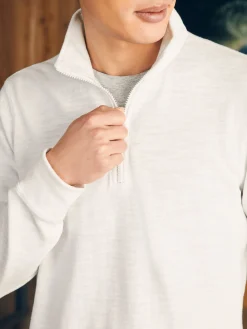 Faherty Brand Sunwashed Slub Quarter Zip (Tall) -^ Hoodies & Sweatshirts|Lounge
