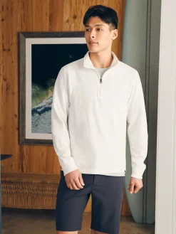 Faherty Brand Sunwashed Slub Quarter Zip (Tall) -^ Hoodies & Sweatshirts|Lounge