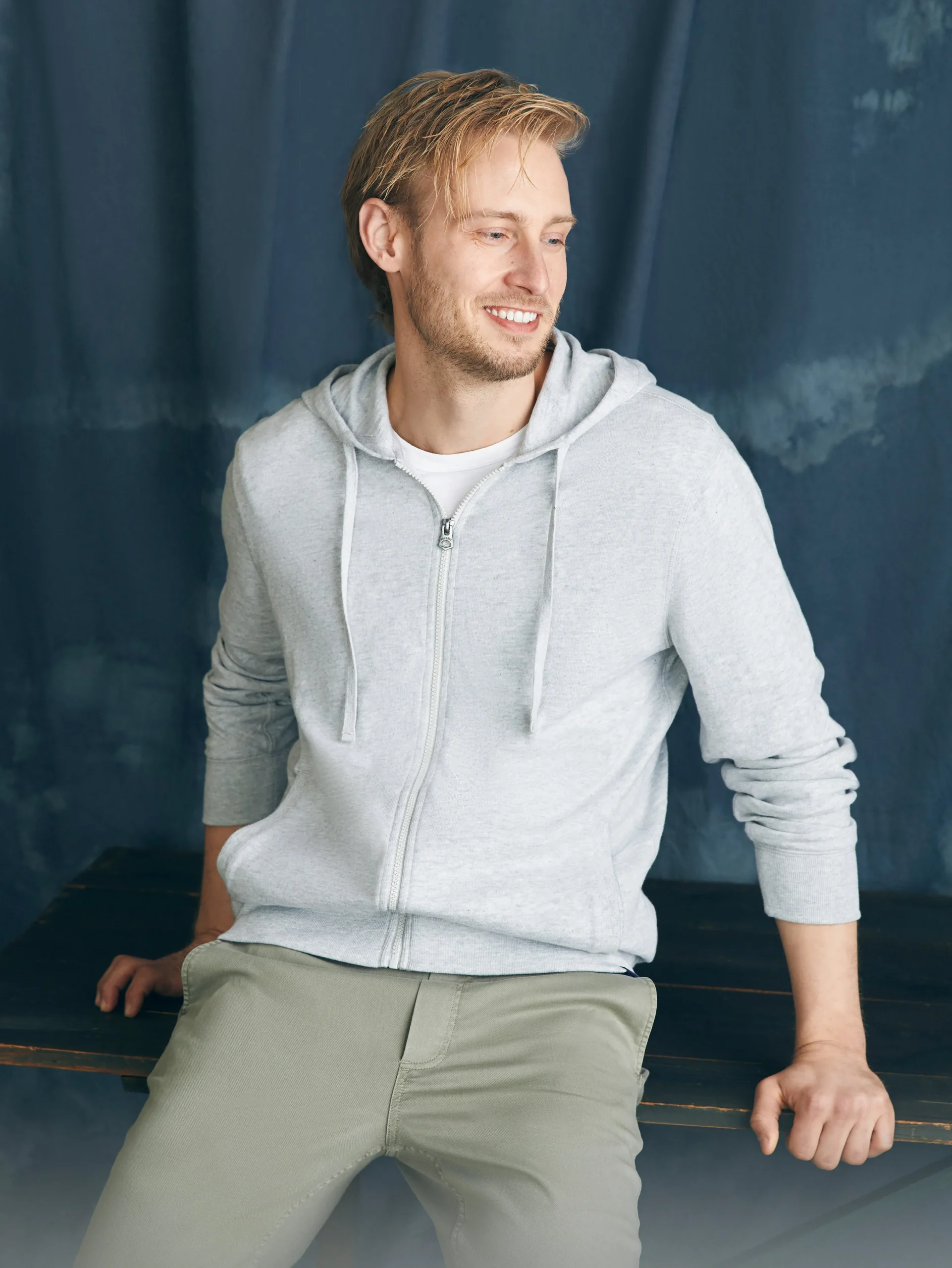 Faherty Brand Sunwashed Slub Zip Hoodie -^ Hoodies & Sweatshirts