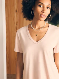 Faherty Brand Sunwashed V-Neck Tee -^Women T-Shirts