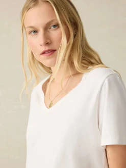 Faherty Brand Sunwashed V-Neck Tee -^Women T-Shirts