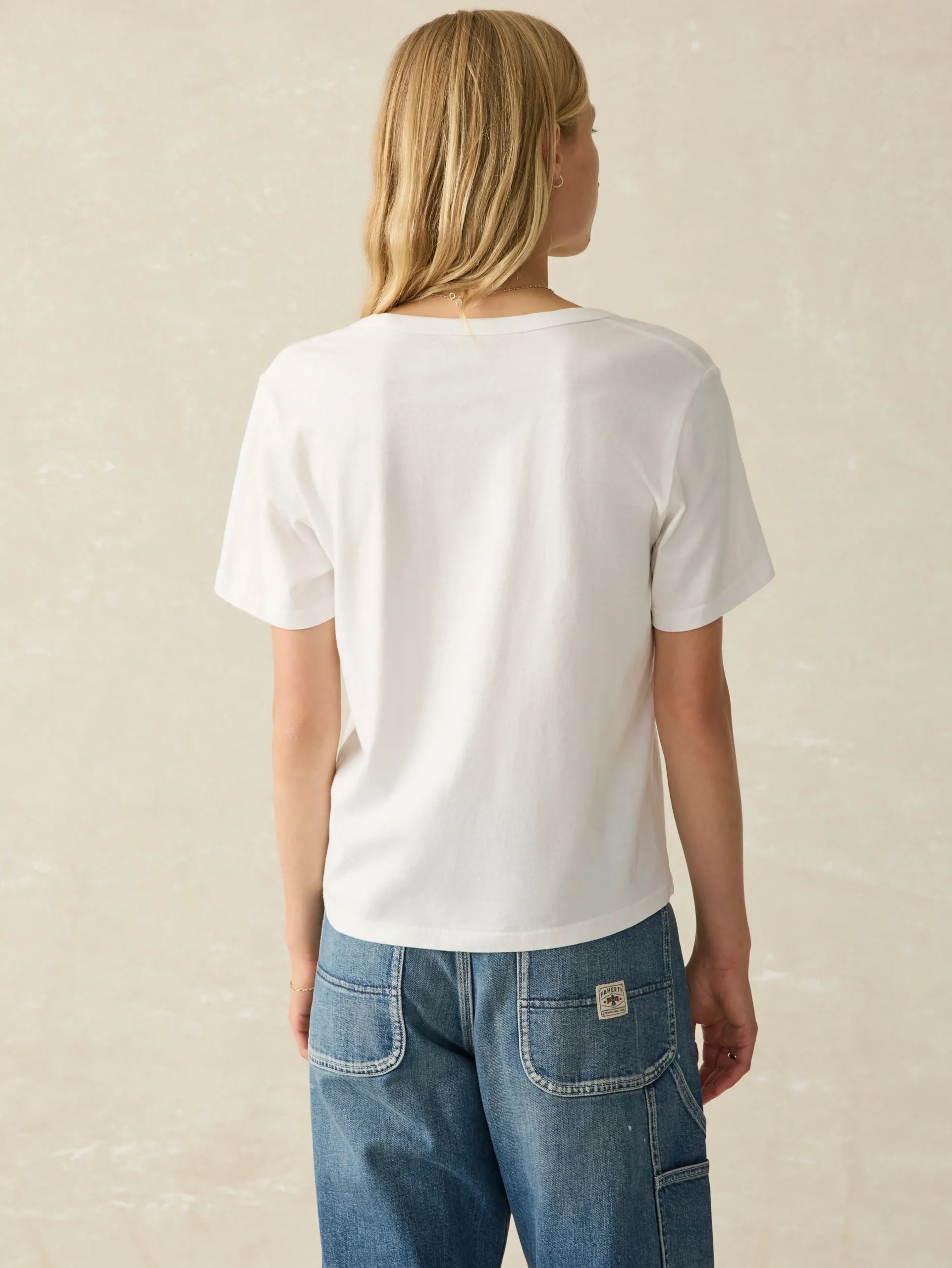 Faherty Brand Sunwashed V-Neck Tee -^Women T-Shirts