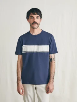 Faherty Brand Surf Stripe Sunwashed Pocket Tee -^ T-Shirts & Henleys