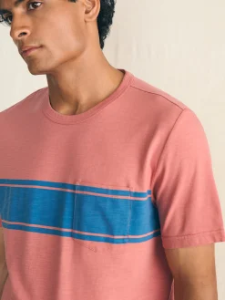 Faherty Brand Surf Stripe Sunwashed Pocket Tee -^ T-Shirts & Henleys