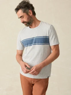 Faherty Brand Surf Stripe Sunwashed Tee (Tall) -^ T-Shirts & Henleys