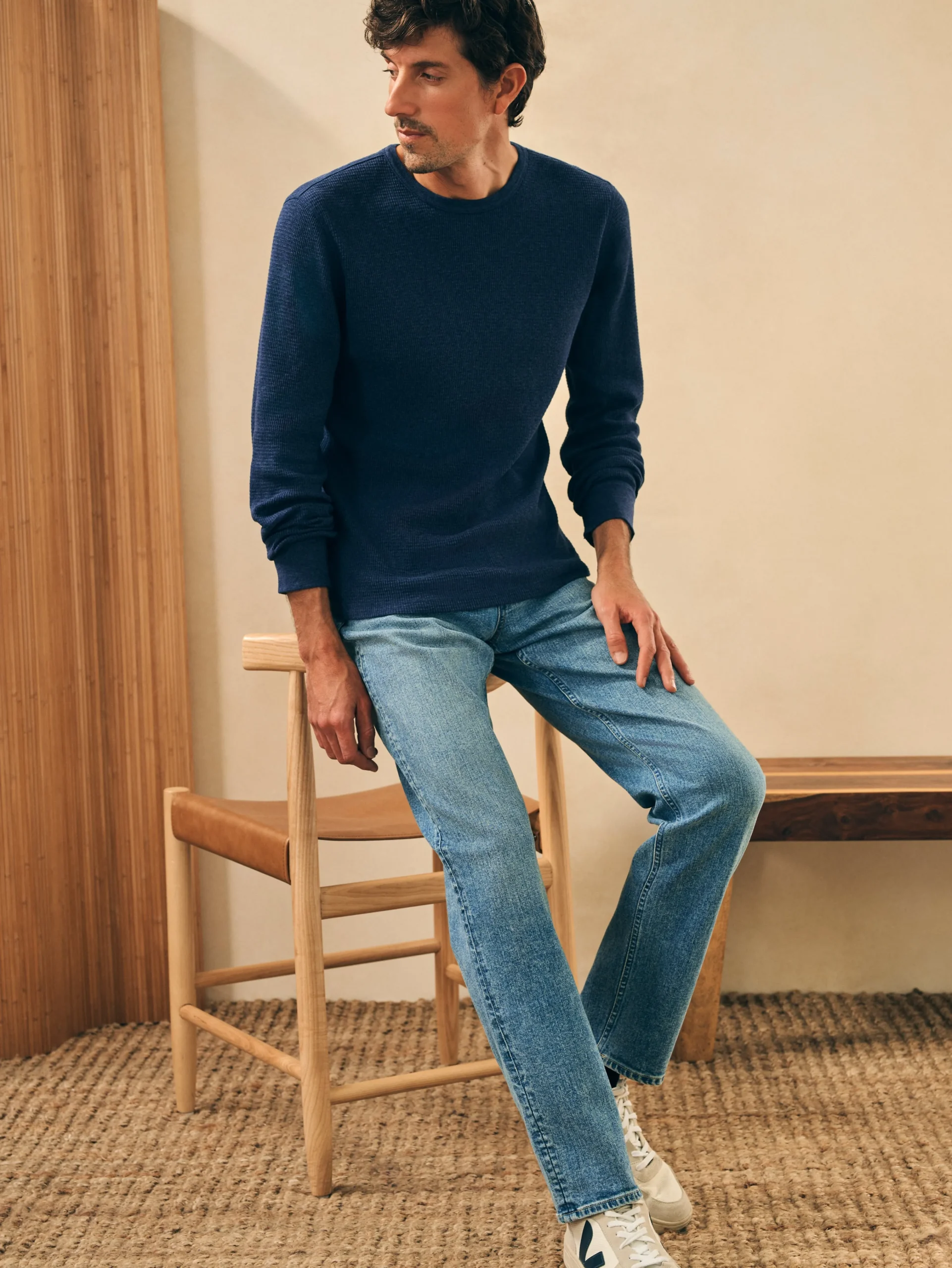 Faherty Brand Surplus Waffle Crew -^ T-Shirts & Henleys