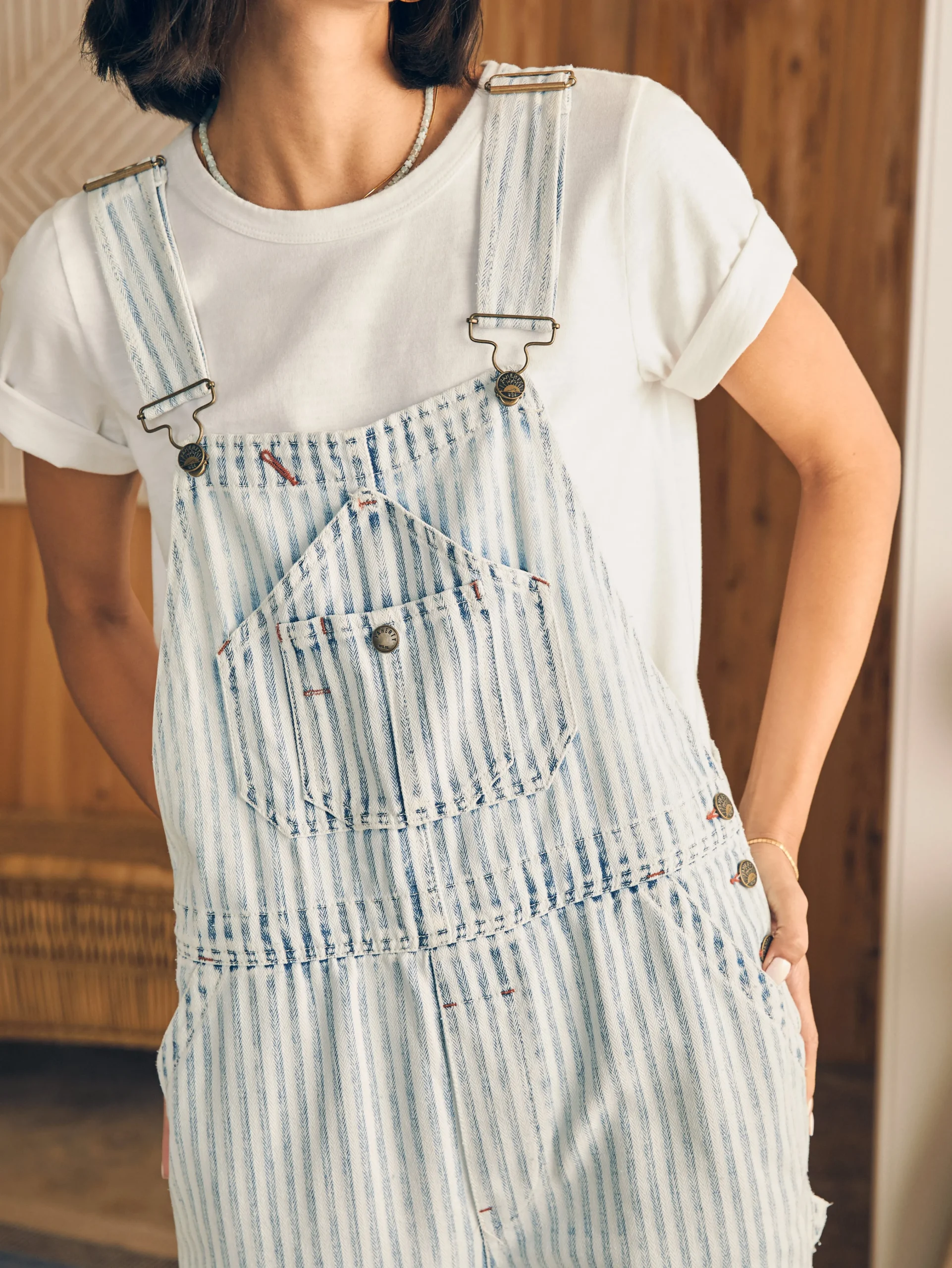 Faherty Brand Topsail Straight Leg Overall -^Women Dresses|Overalls & Jumpsuits