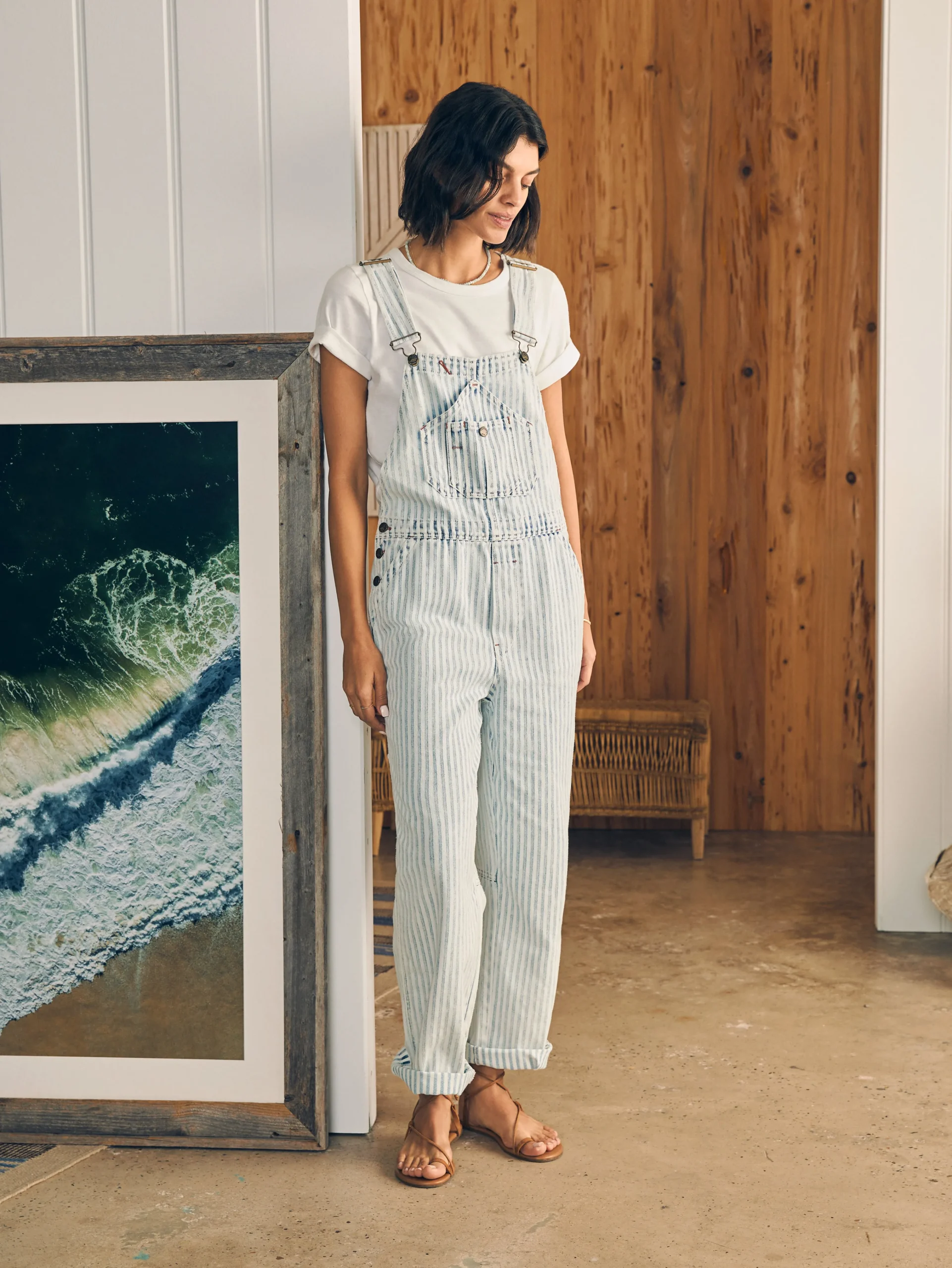 Faherty Brand Topsail Straight Leg Overall -^Women Dresses|Overalls & Jumpsuits