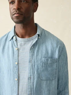 Faherty Brand Tried & True Chambray Shirt (Tall) -^ Shirts