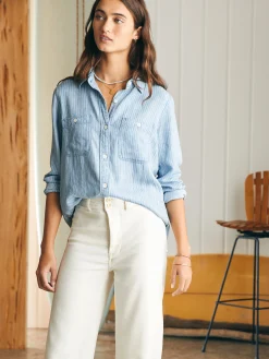 Faherty Brand Tried & True Chambray Shirt -^Women Shirts & Tops
