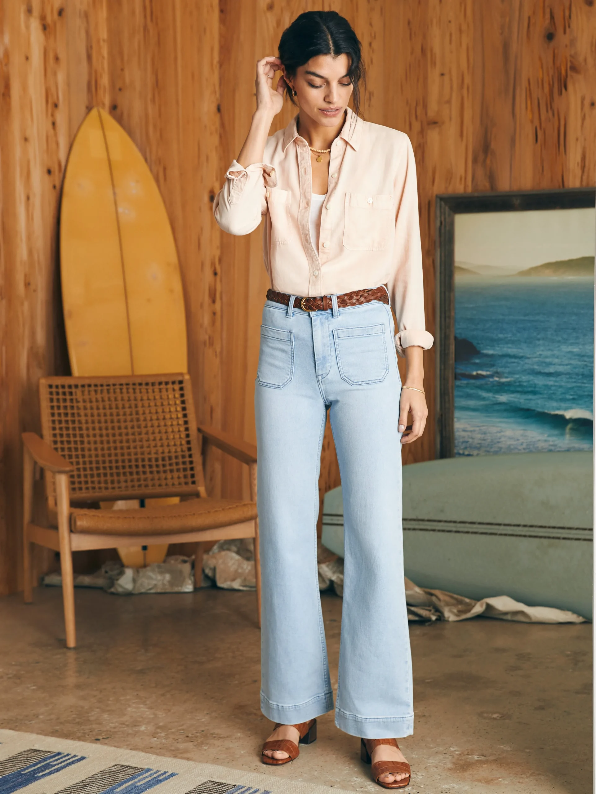 Faherty Brand Tried & True Chambray Shirt -^Women Shirts & Tops