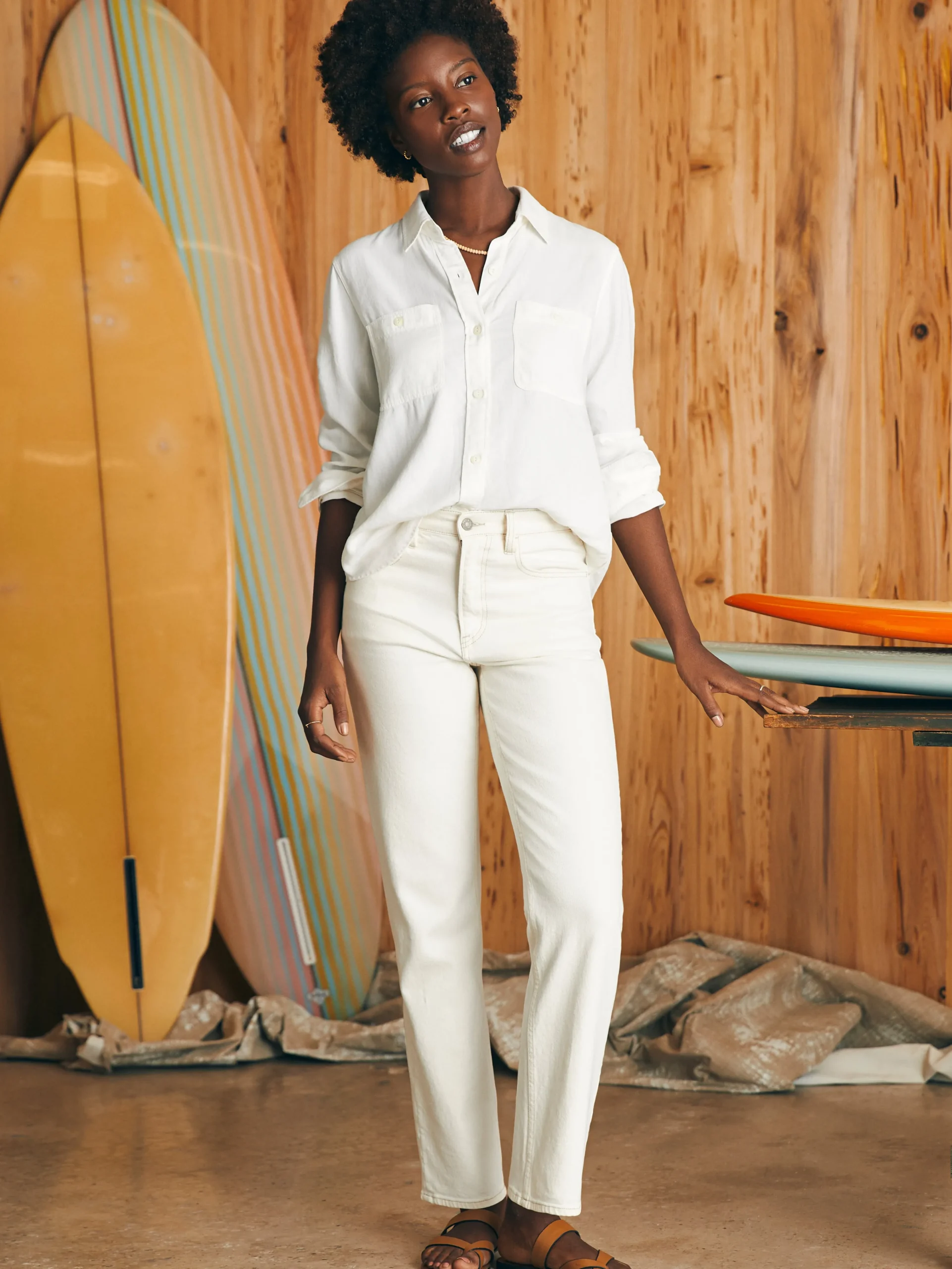 Faherty Brand Tried & True Chambray Shirt -^Women Shirts & Tops