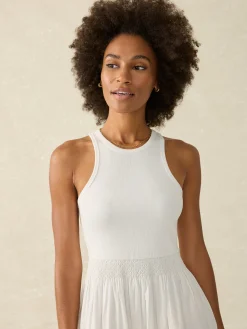Faherty Brand Tropical Cotton Ribbed Tank Dress -^Women Dresses