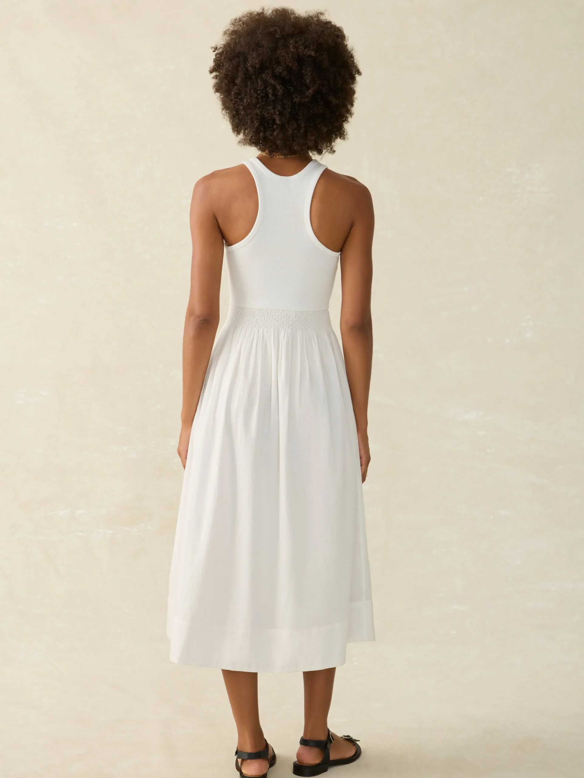 Faherty Brand Tropical Cotton Ribbed Tank Dress -^Women Dresses
